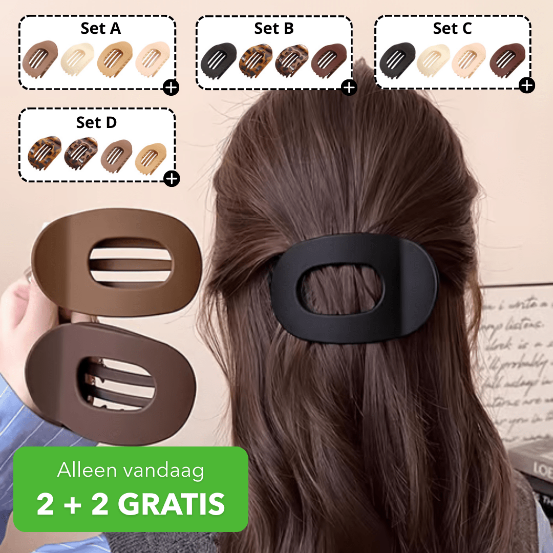 PureClip™ - Veilige en comfortabele haarclip met plat design - LOOLA