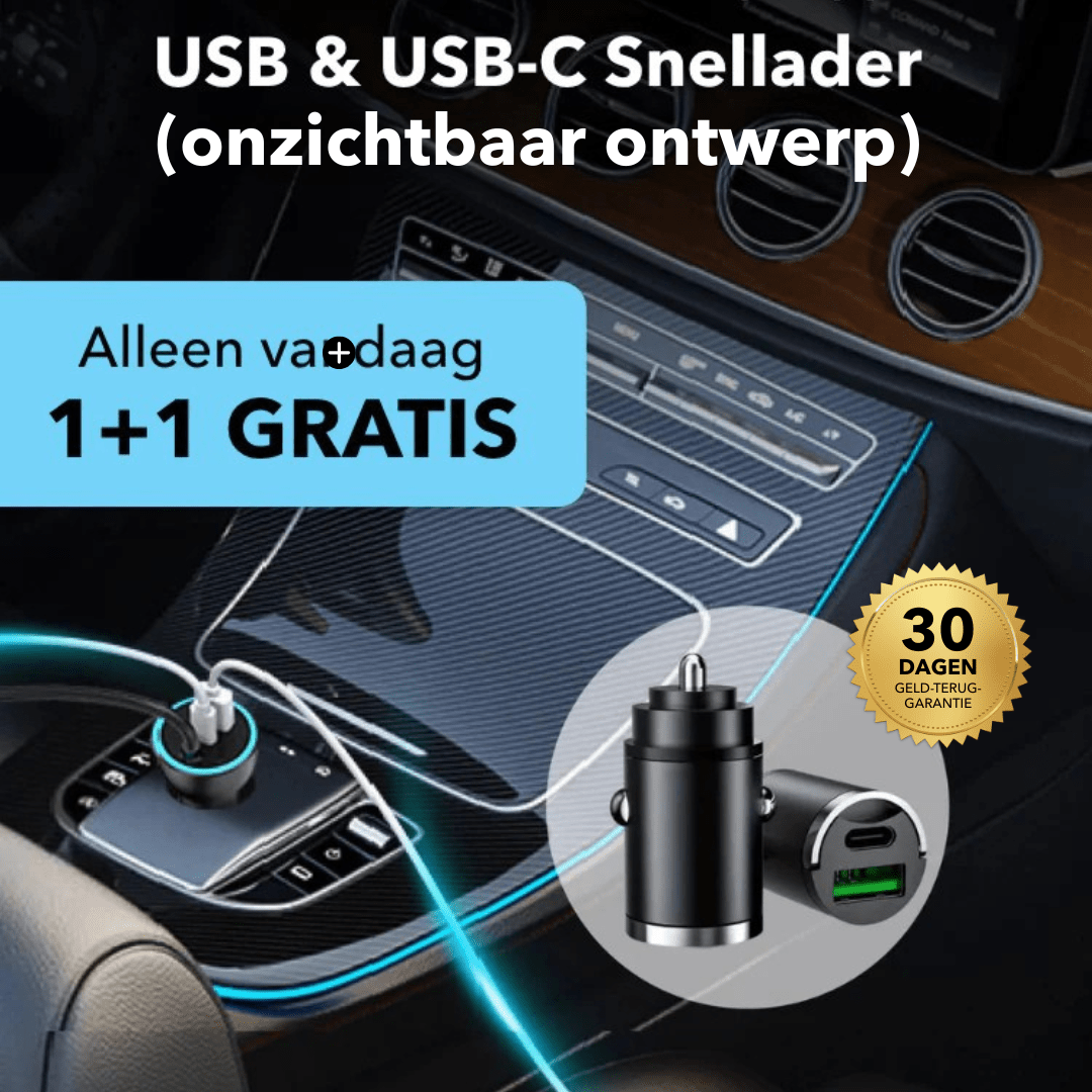 TurboCharge™  -  Snellader voor in de auto (onzichtbaar ontwerp) - LOOLA