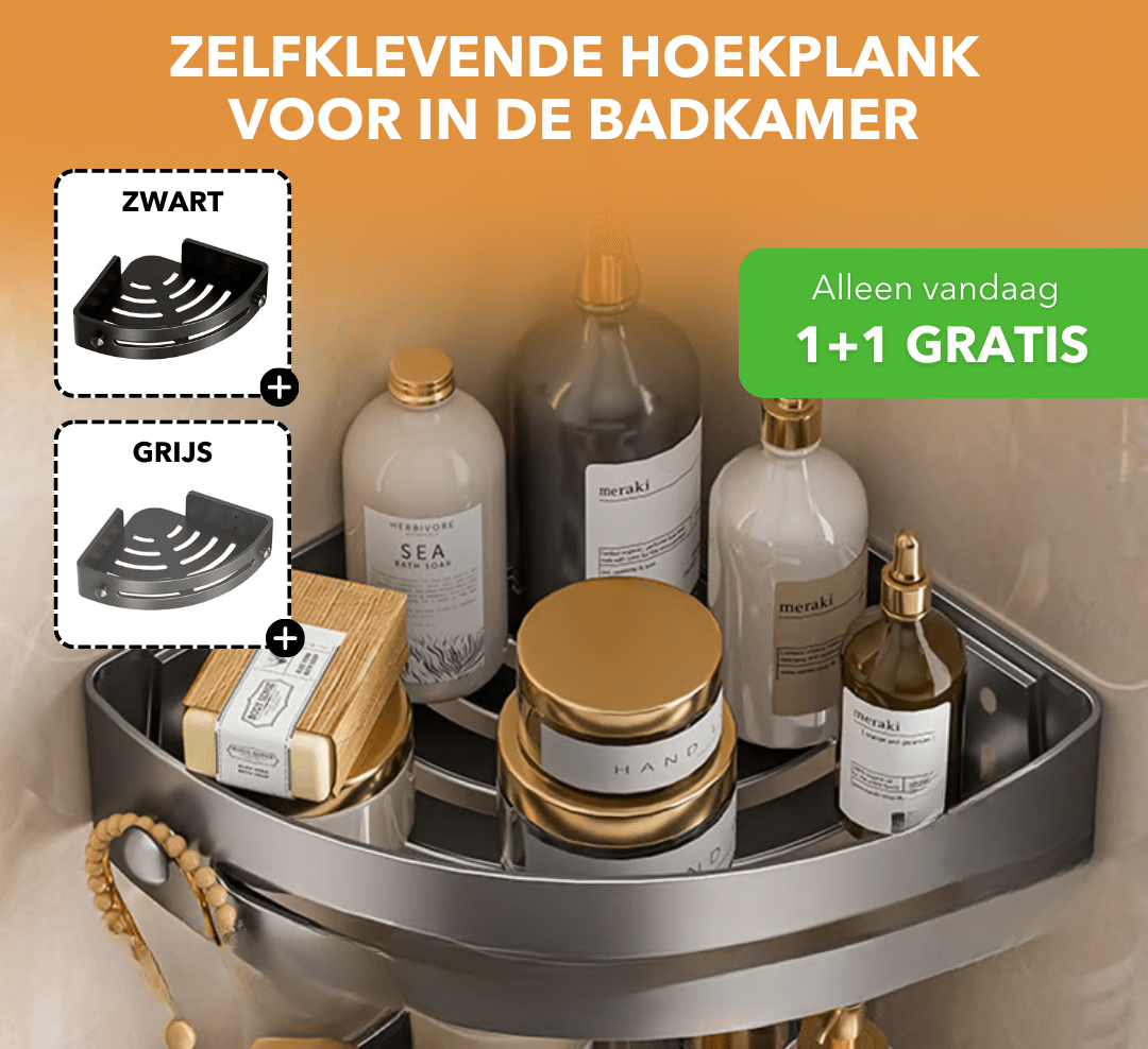 GripMount™ - Badkamer hoekplank zonder boren - LOOLA
