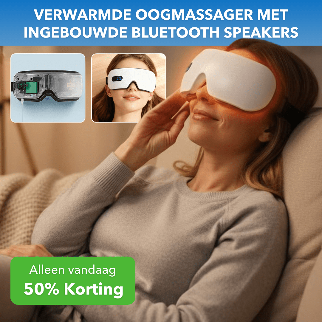 HeatCalm™ – Verwarmde oogmassager met ingebouwde speakers - LOOLA