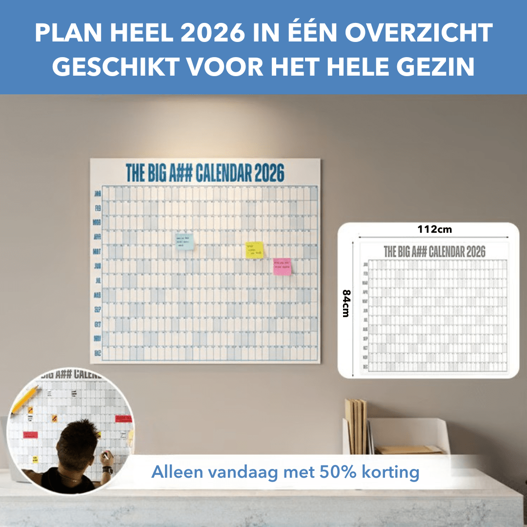 LifePlanner™ - Extra grote wandkalender voor 2026 - LOOLA