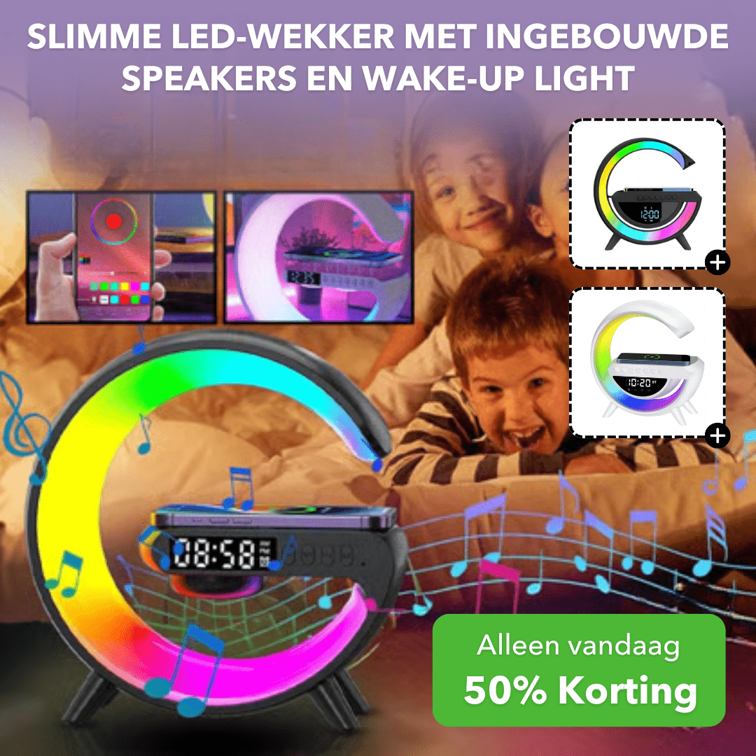 GlowRing™ - Slimme LED - wekker met draadloze oplader - LOOLA